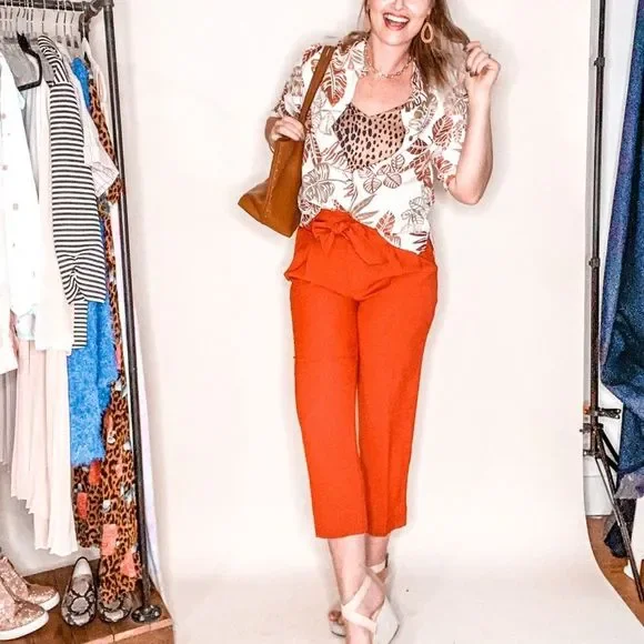 ✨SOLD✨ Linen Leaf Button Up Size 12 - Picture 4 of 5